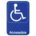 Winco SGN-653B Accessible Information Sign, Blue 6 x 9