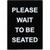 Winco SGN-802 Please Wait To Be Seated Stanchion Sign