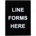 Winco SGN-803 Line Forms Here Stanchion Sign