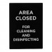 Winco SGN-807 Area Closed for Cleaning and Disinfecting Stanchion Sign
