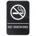 Winco SGNB-601 No Smoking Area Braille Information Sign, 6 x 9