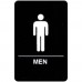 Winco SGNB-605 Men Braille Information Sign, 6 x 9