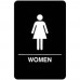 Winco SGNB-606 Women Braille Information Sign, 6 x 9