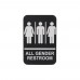 Winco SGNB-607 All Gender Braille Information Sign, 6 x 9