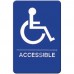 Winco SGNB-653B Handicap Accessible Sign with Braille, 6 x 9