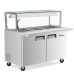 Wowcooler SMB48-LT 48 Refrigerated Salad Bar with Cutting Board and Lighted Sneeze Guard