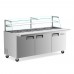 Wowcooler SMB72-SGX 72 Glass Top Refrigerated Salad Bar with Cutting Board and Food Pans