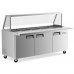 Wowcooler SMB72 72 Glass Mega Top Refrigerated Salad Bar with Cutting Board