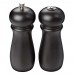 Winco SP-612 6 Rubberwood Salt Shaker and Pepper Mill Set