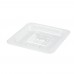 Winco SP7600S 1/6 Size Clear Polycarbonate Solid Food Pan Cover, plastic