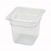 Winco SP7606 1/6 Size Clear Polycarbonate Food Pan, 5-1/2 Deep