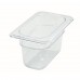 Winco SP7904 1/9 Size Clear Polycarbonate Food Pan, 3 1/2 Deep