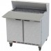 Beverage-Air SPE36HC-10C 36 2 Door Cutting Top Refrigerated Sandwich Prep Table with 17 Wide Cutting Board