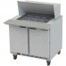 Beverage-Air SPE36HC-12M Elite Series 36 2 Door Mega Top Refrigerated Sandwich Prep Table