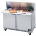 Beverage-Air SPE48HC-12 Elite Series 48 2 Door Refrigerated Sandwich Prep Table