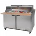 Beverage Air SPE48HC-18M-DS 48 Refrigerated Mega Top Sandwich Prep Table Dual Side