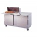 Beverage-Air SPE60HC-10C 60 2 Door Cutting Top Refrigerated Sandwich Prep Table with 17 Wide Cutting Board