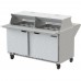 Beverage-Air SPE60HC-24M-DS Elite Series 60 2 Door Mega Top Dual Sided Refrigerated Sandwich Prep Table