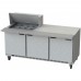 Beverage-Air SPE72HC-12M 72 3 Door Mega Top Refrigerated Sandwich Prep Table