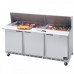 Beverage-Air SPE72HC-30M Elite Series 72 3 Door Mega Top Refrigerated Sandwich Prep Table