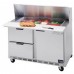 Beverage-Air SPED48HC-10C-2 48 1 Door 2 Drawer Cutting Top Refrigerated Sandwich Prep Table with 17 Wide Cutting Board