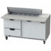 Beverage-Air SPED60HC-12C-2 60 1 Door 2 Drawer Cutting Top Refrigerated Sandwich Prep Table with 17 Wide Cutting Board