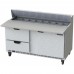 Beverage-Air SPED60HC-16C-2 60 1 Door 2 Drawer Cutting Top Refrigerated Sandwich Prep Table with 17 Wide Cutting Board