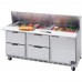 Beverage Air SPED72HC-18-4 72 Refrigerated Sandwich Prep Table