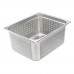 Winco SPJH-206PF 6 Deep Half Size Perforated Stainless Steel Steam Pan