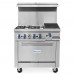 Standard Range SR-R36-12CB-LP 36 Liquid Propane Commercial Range with 12 Char-Broiler Top, 4 Burners, 1 Oven - 188,000 BTU