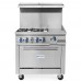 Standard Range SR-R36-12MG-NG 36 Natural Gas Commercial Range with 4 Burners, 12 Griddle Top, 1 Oven - 153,000 BTU