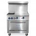 Standard Range SR-R36-24MG-NG 36 Natural Gas Commercial Range with 2 Burners, 24 Griddle Top, 1 Oven - 153,000 BTU