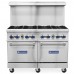 Standard Range SR-R48-LP 48 Liquid Propane Commercial Range with 8 Burners, 2 Ovens - 306,000 BTU