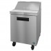 Hoshizaki SR27B-8 27 Steelheart Series One-Section Sandwich Prep Table Refrigerator with Stainless Door - 7 Cu. Ft.