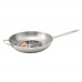 Winco SSFP-12 12-1/2 Stainless Steel Induction Ready Fry Pan with Helper Handle