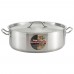 Winco SSLB-25 25 Qt. Induction-Ready Premium Stainless Steel Brazier with Cover