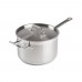 Winco SSSP-7 7-1/2 Qt. Induction-Ready Premium Stainless Steel Sauce Pan with Cover