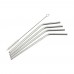 Winco SSTW-8C Stainless Steel Curved Drinking Straws Set, 5-Piece