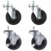 Turbo Air 4 Casters (2 with Brake) 1/2 Diameter & 13 TPI