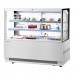 Turbo Air TBP60-54FN-S 59 Stainless Steel Refrigerated Bakery Display Case with Lift-Up Front Glass - 22 Cu. Ft.