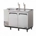 Turbo Air TCB-2SDD-N6 59 Two Section One Sliding Countertop Door Club Top Beer Dispenser - 2 Towers, 4 Tap, S/S