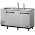 Turbo Air TCB-3SDD-N6 69 Two Section One Sliding Countertop Door Club Top Beer Dispenser - 2 Towers, 4 Tap, S/S