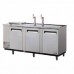 Turbo Air TCB-4SDD-N 90 Three Section One Sliding Countertop Door Club Top Beer Dispenser - 2 Towers, 4 Tap, S/S