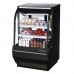 Turbo Air TCDD-36H-B-N 36 Black Curved Glass High Profile Refrigerated Bakery Case - 2 Shelves