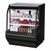 Turbo Air TCDD-48H-B-N 48 Black Curved Glass High Profile Refrigerated Bakery Case - 2 Shelves