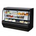 Turbo Air TCDD-72H-B-N 72 Black Curved Glass High Profile Refrigerated Bakery Case - 2 Shelves