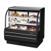 Turbo Air TCGB-48-B-N 48 Black Curved Glass Refrigerated Bakery Case - 2 Shelves