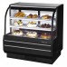 Turbo Air TCGB-48DR-B 48 Black Curved Glass Dry Bakery Case - 2 Shelves