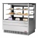 Turbo Air TCGB-48UF-S-N 48 Straight Front Stainless Steel Refrigerated Bakery Display Case - 16 Cu. Ft.