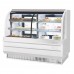 Turbo Air TCGB-60CO-W-N 60 White Curved Glass Two Section Refrigerated and Dry Combo Bakery Case - 4 Shelves